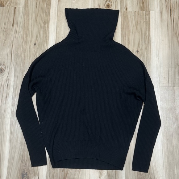 Anthropologie Maeve Ricki Merino Wool Black Turtleneck Sweater Women’s Small - Picture 2 of 5